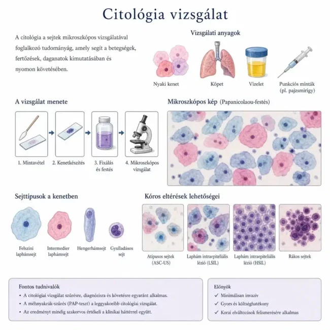 Nőgyógyászati citológia vizsgálat a Lotusz Medical Centerben.