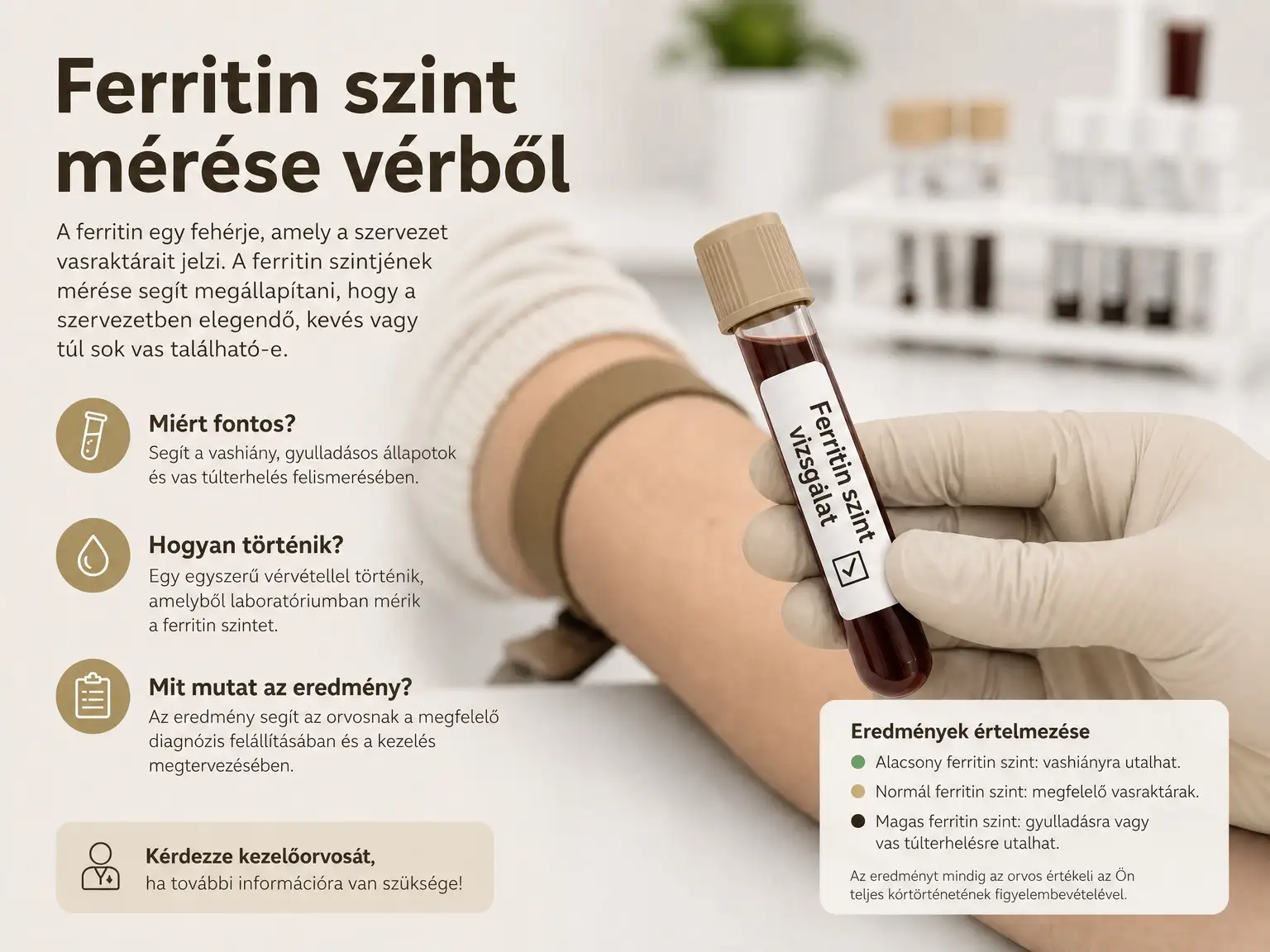 Ferritin szint mérése vérből. Miért fontos?